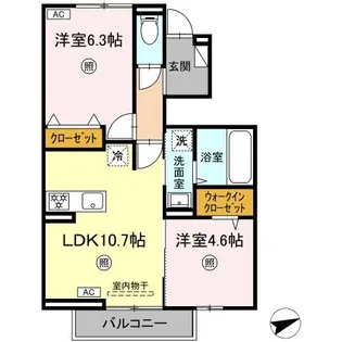 D-resena古川I【1階】の間取り