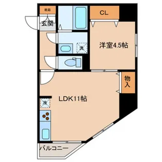 ARTERE東日本橋【8階】の間取り