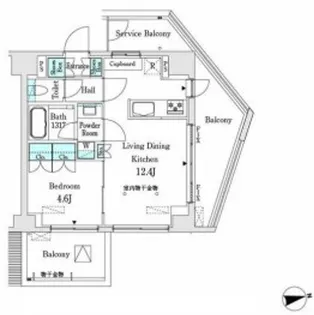 市谷仲之町ビューアパートメント【11階】の間取り