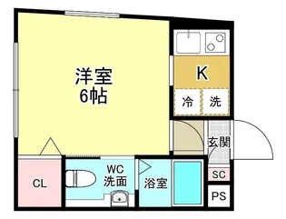 ジュリアス大森中【4階】の間取り