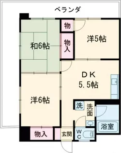ロイヤルマンション大牟田【5階】の間取り