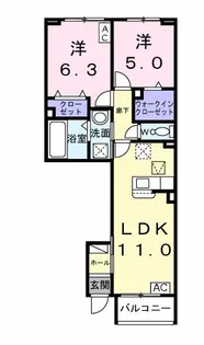 コントレイル【1階】の間取り