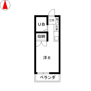 タシロハイム西国立【1階】の間取り