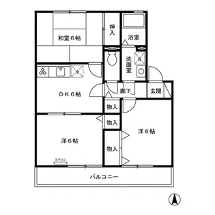 サザンクロス【2階】の間取り