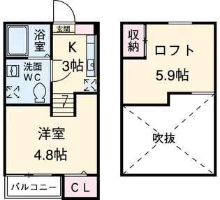 ラティール【2階】の間取り