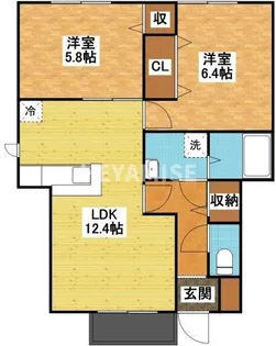 ジュネス・コート【1階】の間取り