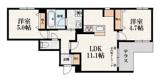 アーク千駄木【1階】の間取り