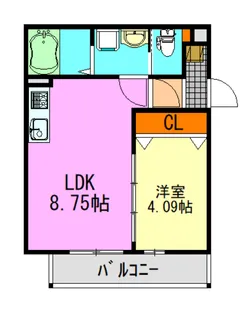 H1蘇我【3階】の間取り
