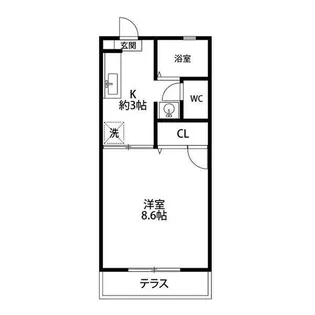 向平ハイツ【1階】の間取り
