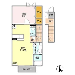 サニーウェルC【2階】の間取り