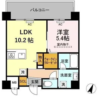 グランデール博多【8階】の間取り