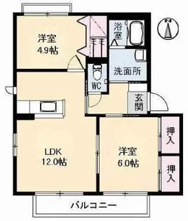 クレストハイツ【2階】の間取り