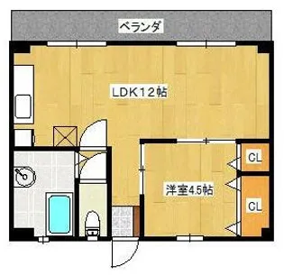 シャトーヤーマ【1階】の間取り