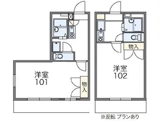レオパレスクラージュ富塚I【2階】の間取り