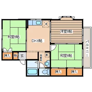 セジュール・S・コート A【2階】の間取り