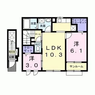 パーク・エノコダ【2階】の間取り