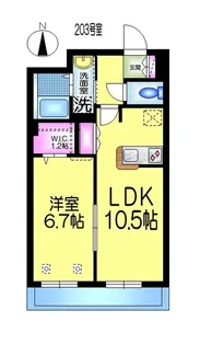 LOHAS六町【2階】の間取り