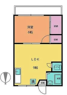 実方ハイツ【4階】の間取り