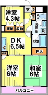 ベルエア調布【2階】の間取り