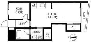 プエンテリバロ玉川【2階】の間取り