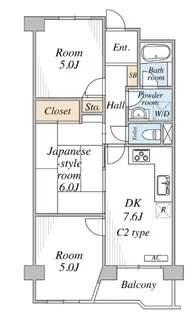 ファーストパレス与野本町【5階】の間取り