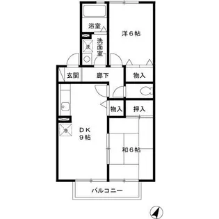 ドミールシャルマン【2階】の間取り
