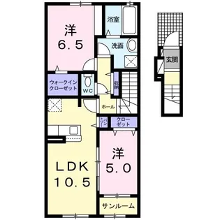 ワイレアII【2階】の間取り