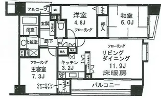 クレッセント麻布II【2階】の間取り