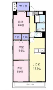 ラフィネ上浜【3階】の間取り