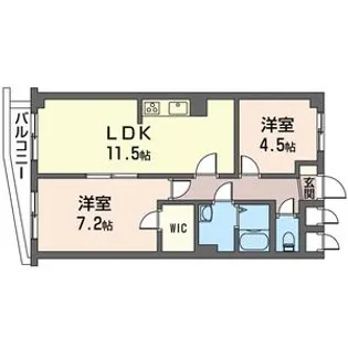 ドミール弦巻【2階】の間取り