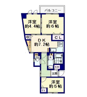 ハーモニアスコートN&M【2階】の間取り