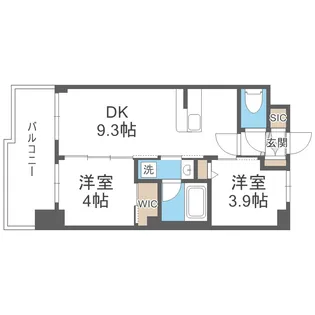 セレニテフラン谷町四丁目アリエ【12階】の間取り