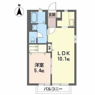 フェアリ-テ-ル A【2階】の間取り
