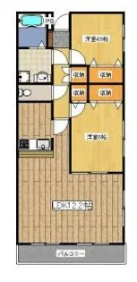 レジデンスKI【3階】の間取り