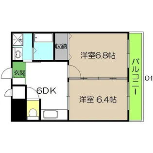 ラ・フルール【3階】の間取り