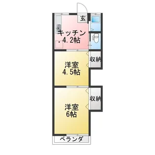 富士荘【1階】の間取り