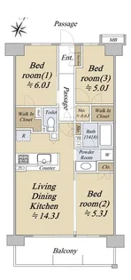 シティテラス大和【2階】の間取り