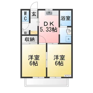 アクシス土井 B棟【2階】の間取り