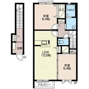 メゾン・ヴィクドワール I【2階】の間取り