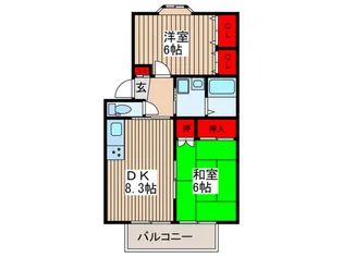 上ノ台ハイツ【1階】の間取り