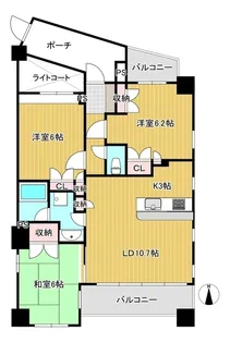 ランドール北小岩【3階】の間取り