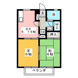 アムエンタスD【2階】の間取り