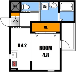 Glycine Court長束【1階】の間取り
