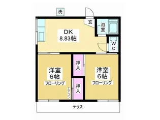 第3宮田ハイツ【1階】の間取り