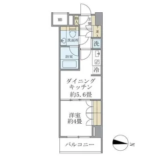 パークスフィア中野富士見町【6階】の間取り