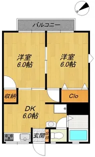 メゾンドラシュレ【1階】の間取り