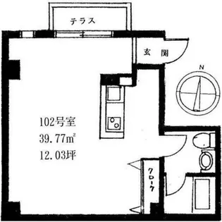 コリーヌ平町【1階】の間取り