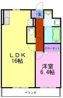 モア ベリー【1階】の間取り