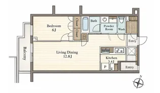 アーバンビュー洗足【2階】の間取り