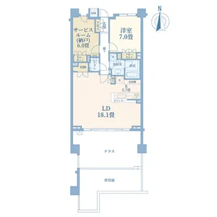 ウェリスガーデン浦和岸町【1階】の間取り